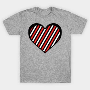 Heart stripes lines 8 bit 8bit pixel art T-Shirt